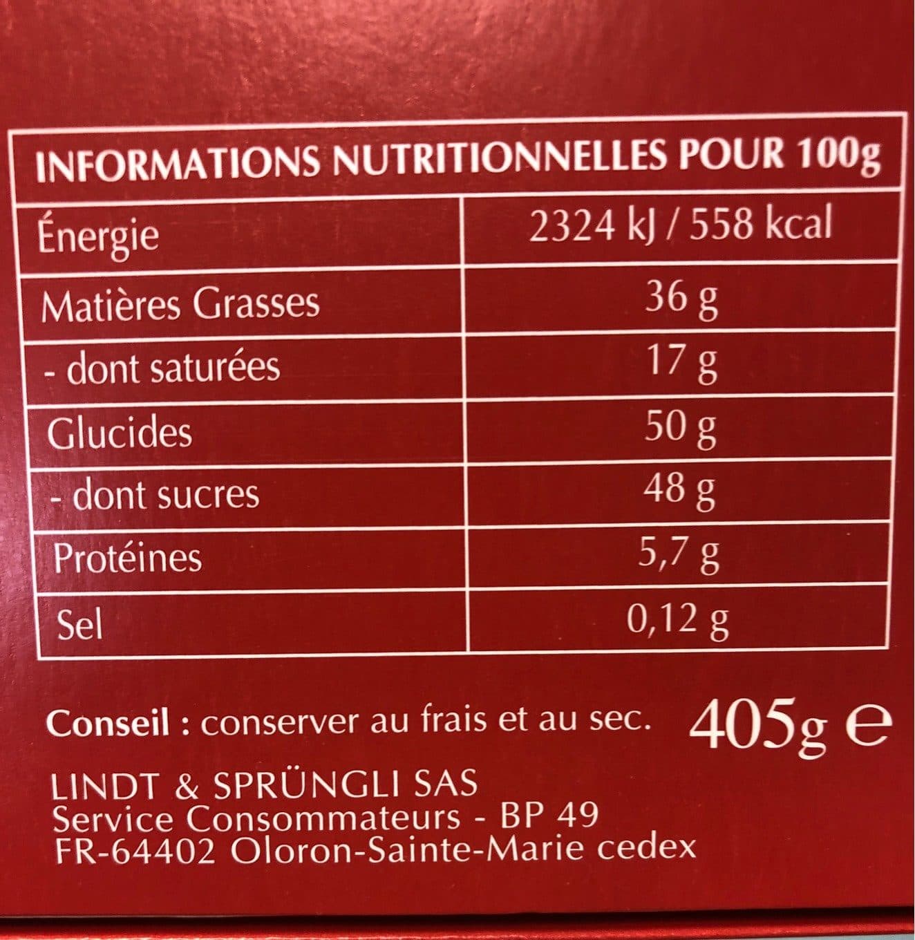 Lindt Connaisseurs Croquants packshot