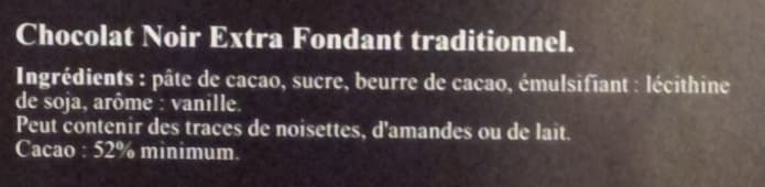 Lindt Chocolat noir extra fondants packshot