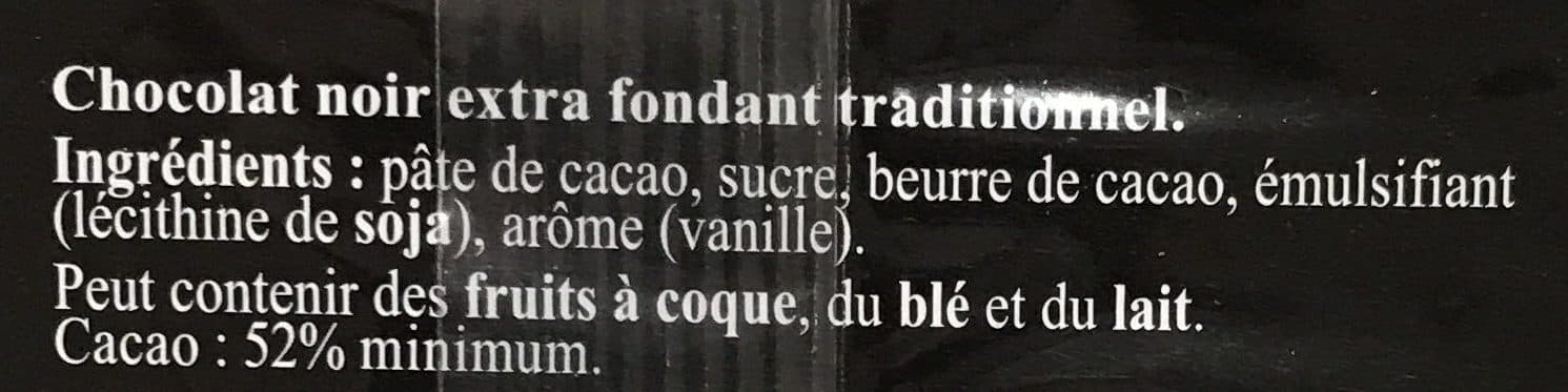 Lindt Recette Originale Noir Extra Fondant packshot
