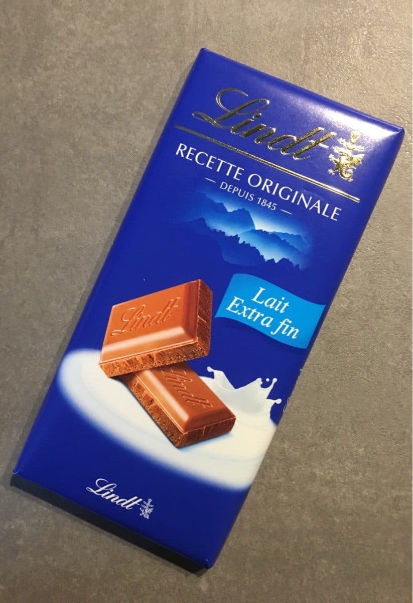 Lindt Chocolat Lait Extra Fin packshot