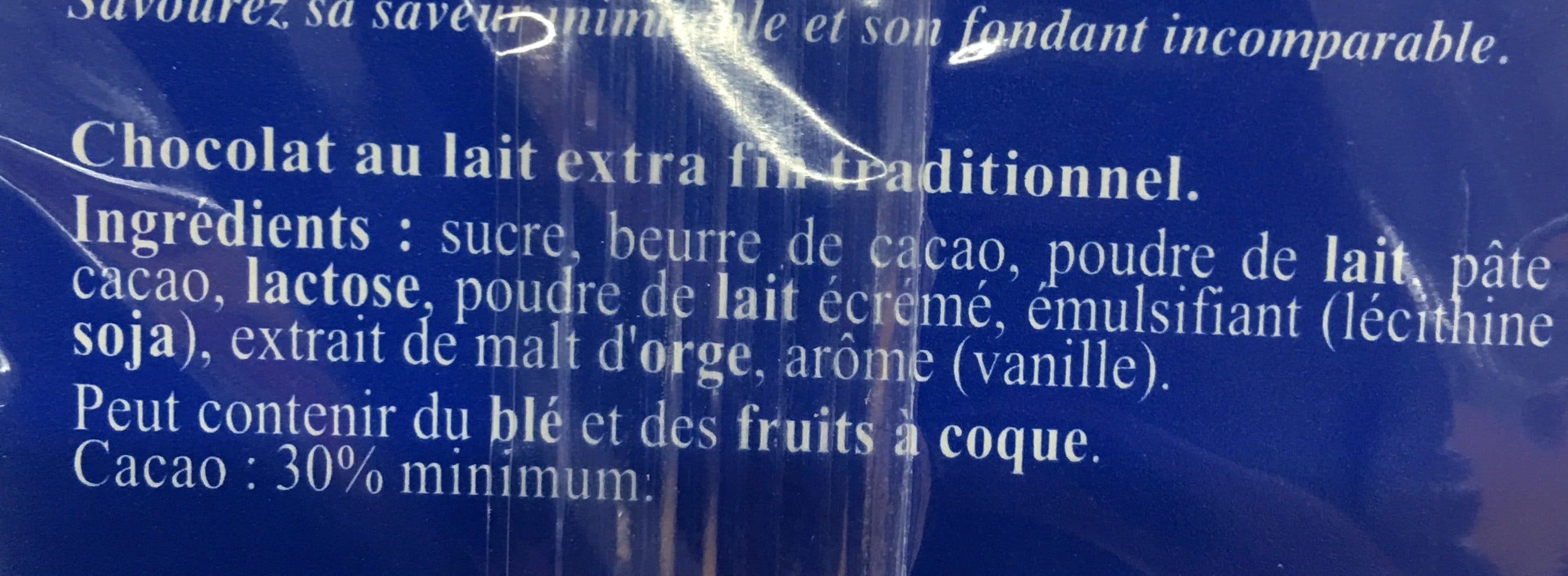 Lindt Recette originale lait lot packshot