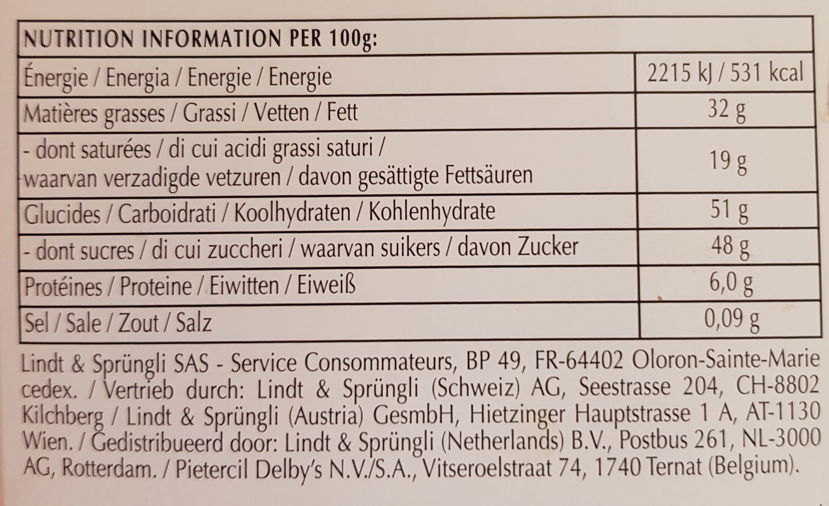 Lindt Excellence Noir Zeste de Citron Vert packshot