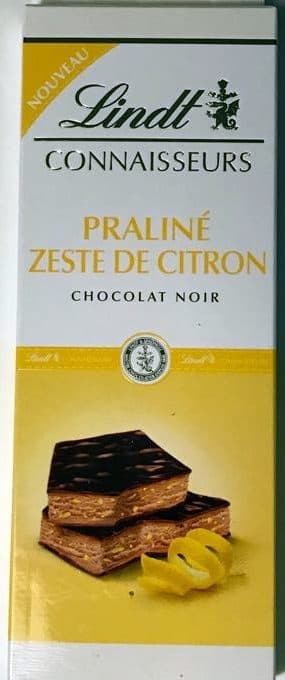 Lindt Connaisseurs Connaisseurs Praliné Zeste de Citron Chocolat Noir packshot