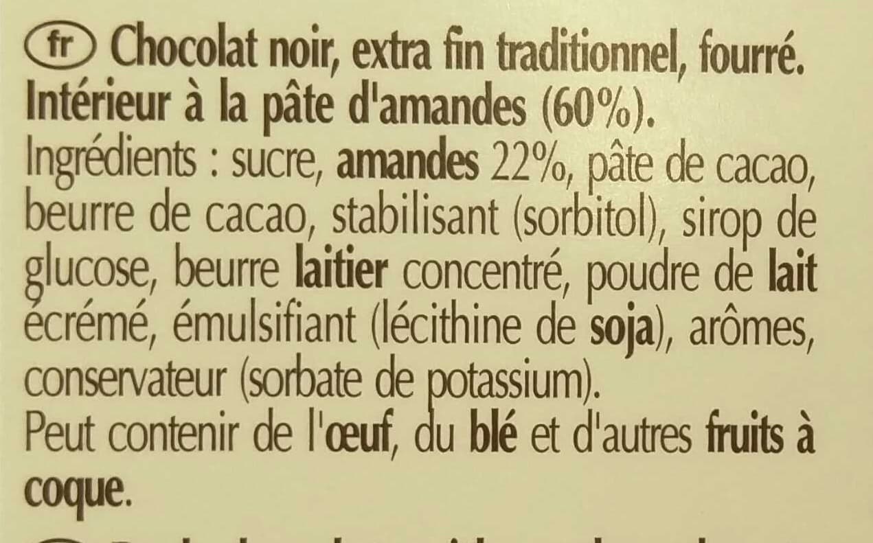 Lindt Pâte d'amande Chocolat Noir packshot