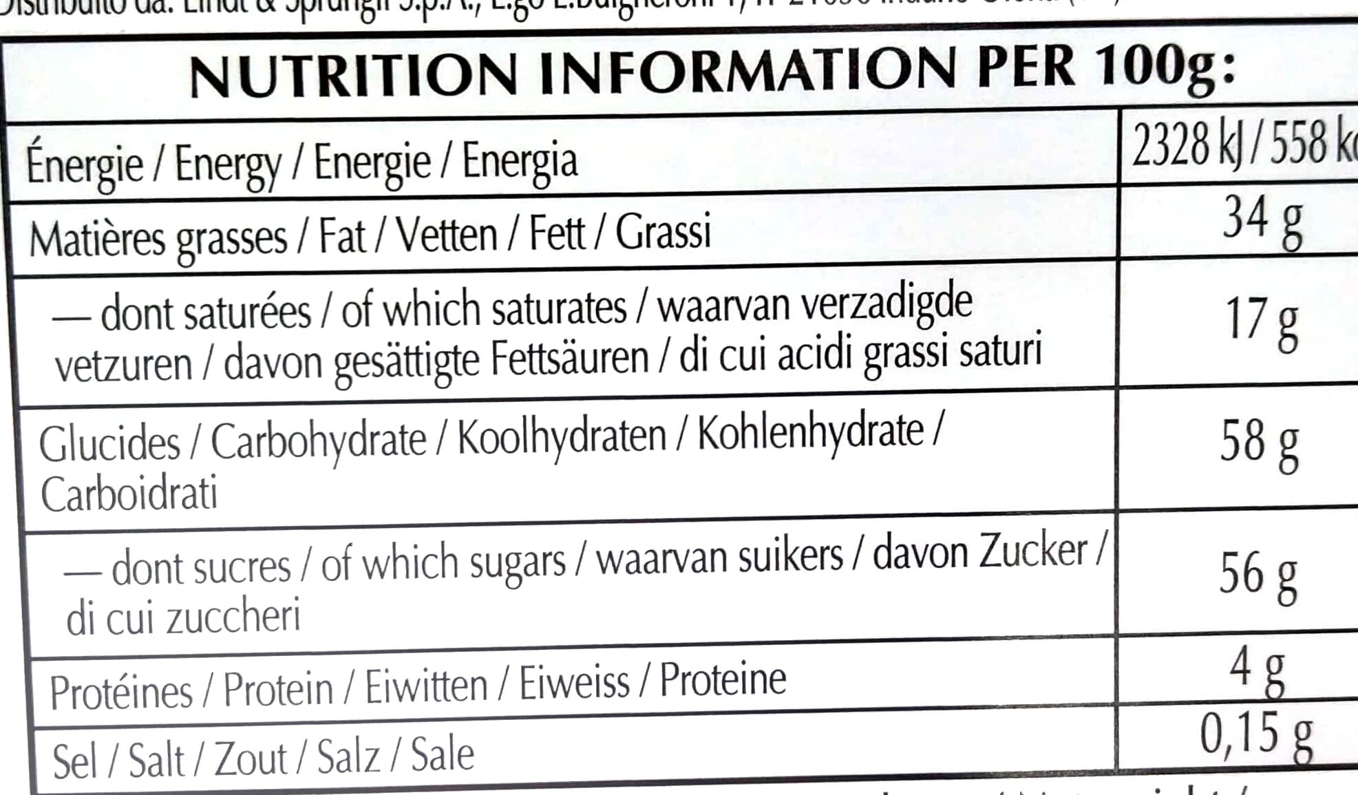 Lindt Praliné feuillantine packshot