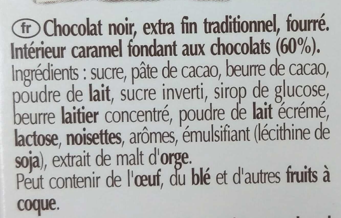 Lindt Caramel Fondant Chocolat Noir packshot