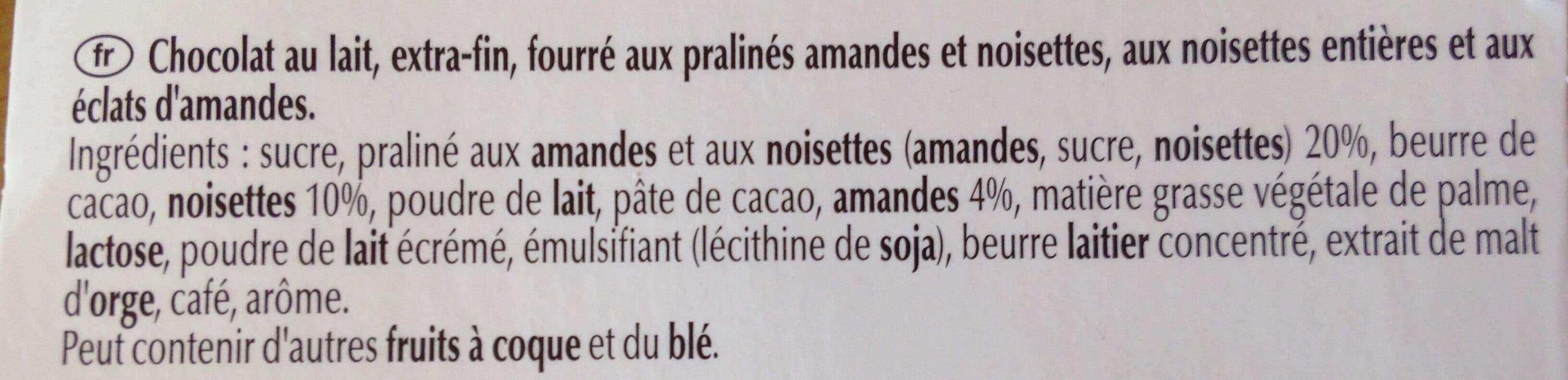 Lindt Les Grandes Praliné noisettes - Chocolat au lait packshot