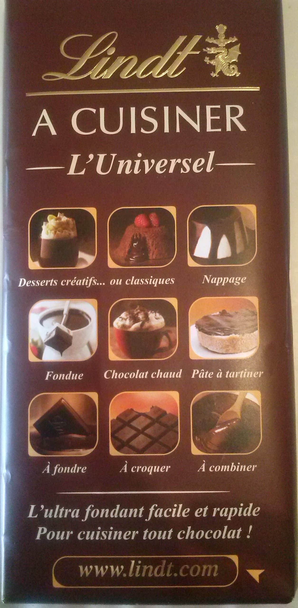 Lindt Lindt - A cuisiner L'universel packshot
