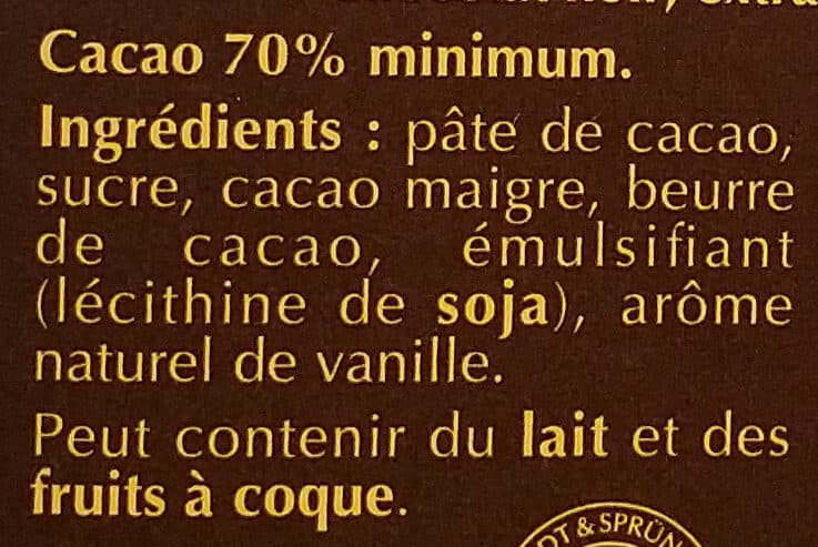 Lindt Lindt A CUISINER 70% CACAO Intense packshot
