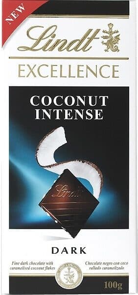 Lindt Excellence noix de coco intense noir packshot