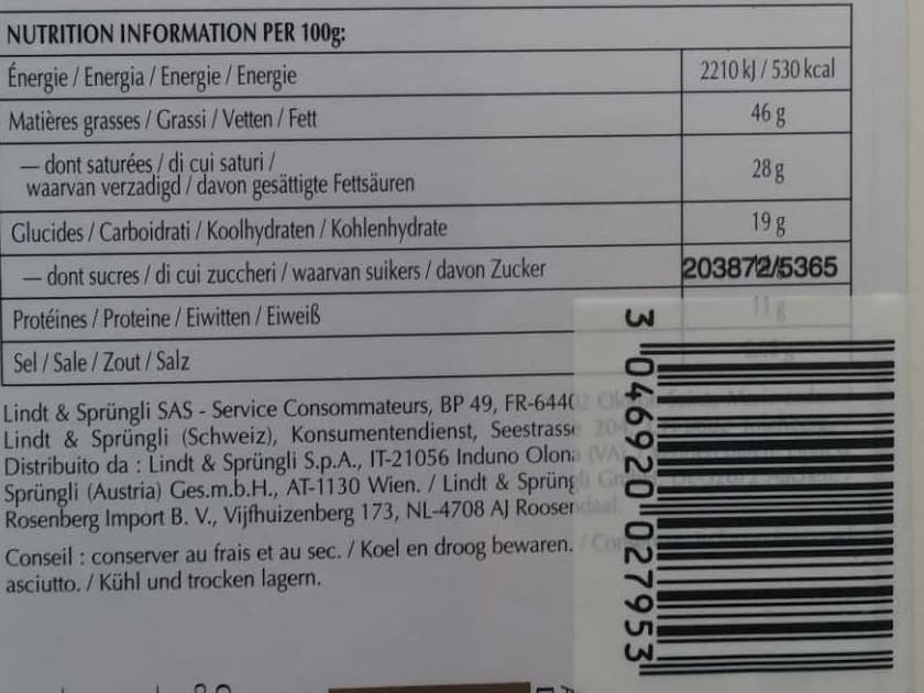 Lindt Excellence 85% Cacao Noir Puissant packshot