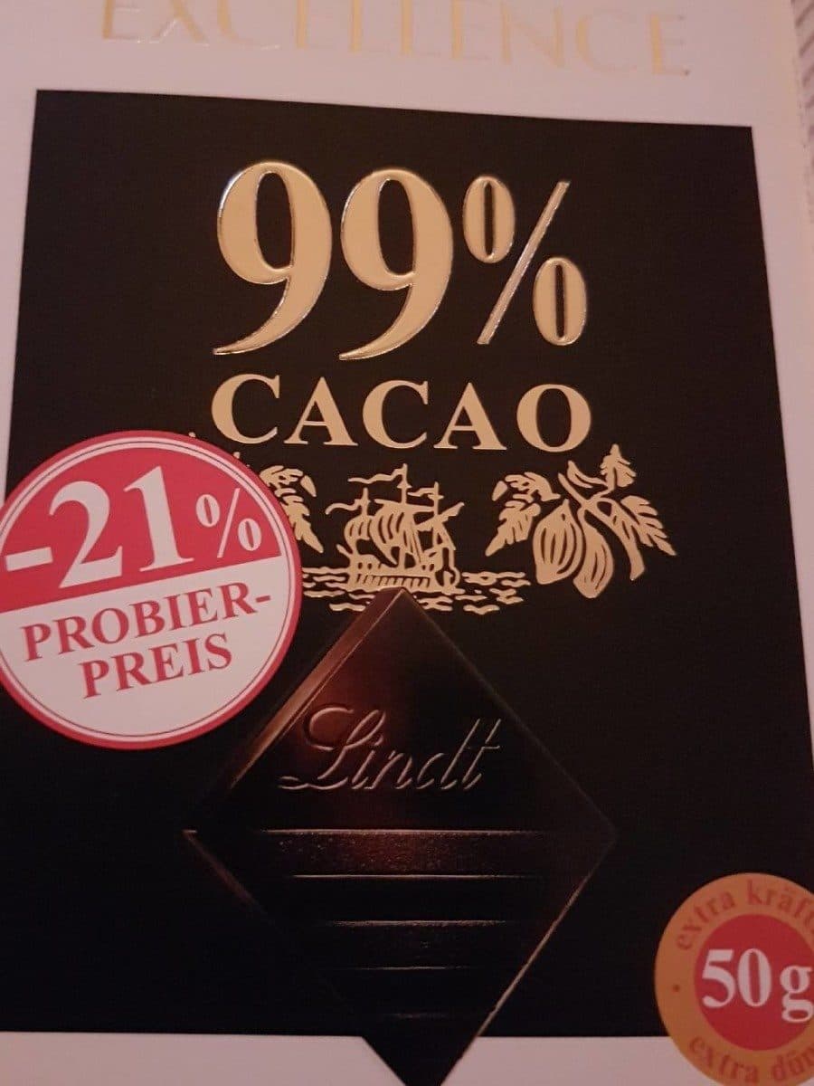 Lindt Lindt excellence 99% packshot