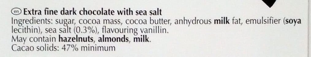 Lindt Dark Chocolate with Sea Salt packshot