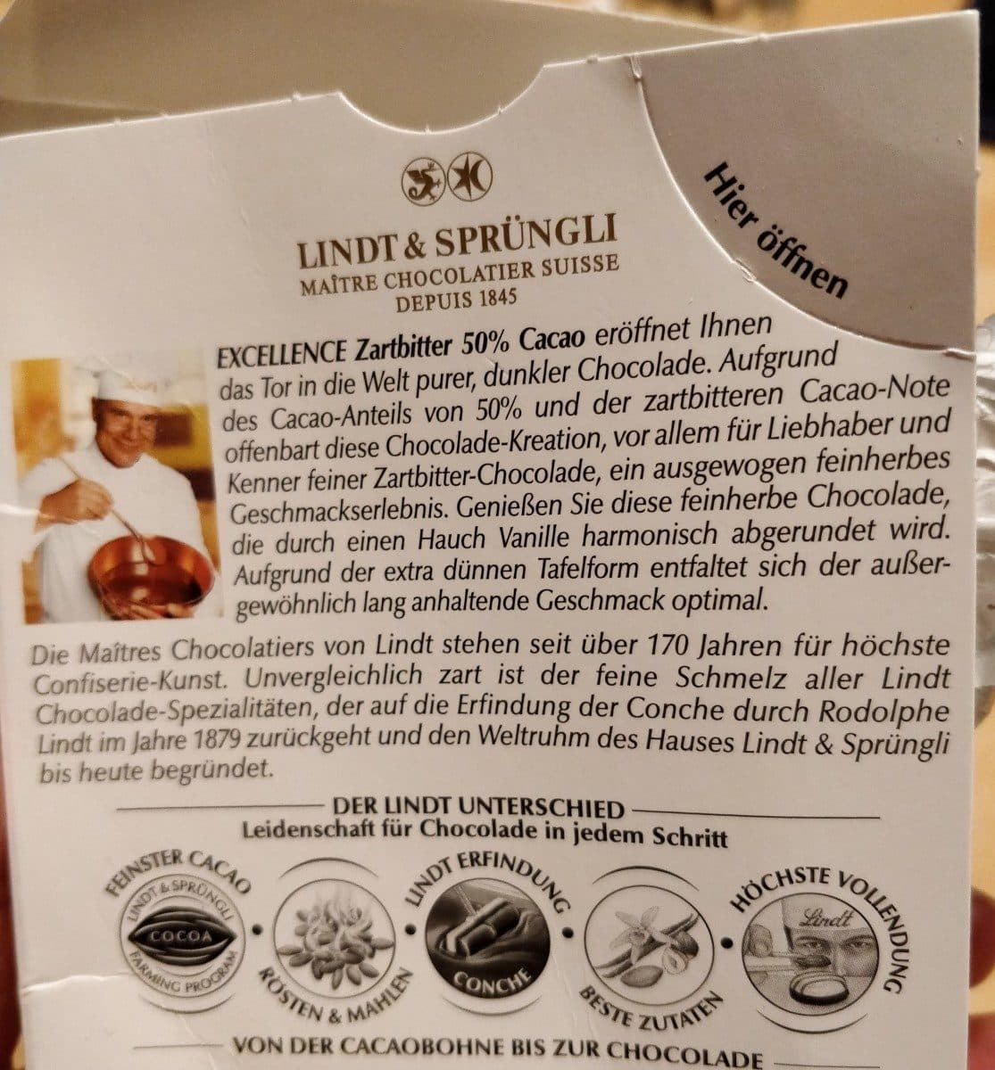 Lindt Lindt Excellence Zartbitter 50% Probierpreis -25% packshot