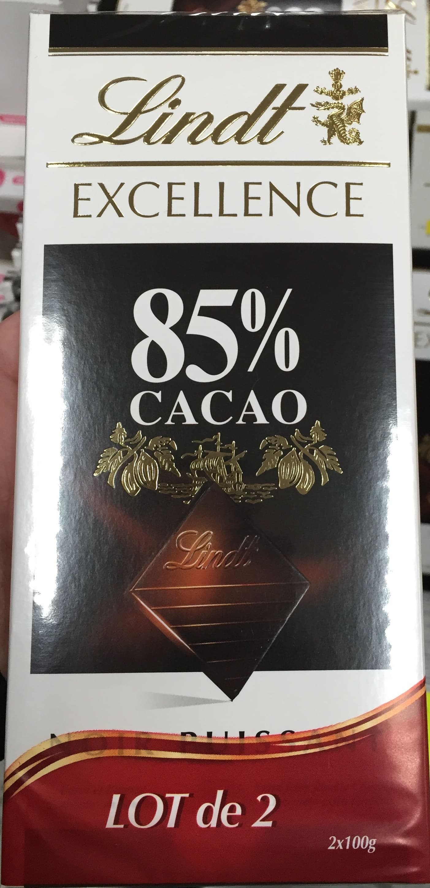 Lindt Excellence 85% Cacao Noir Puissant packshot
