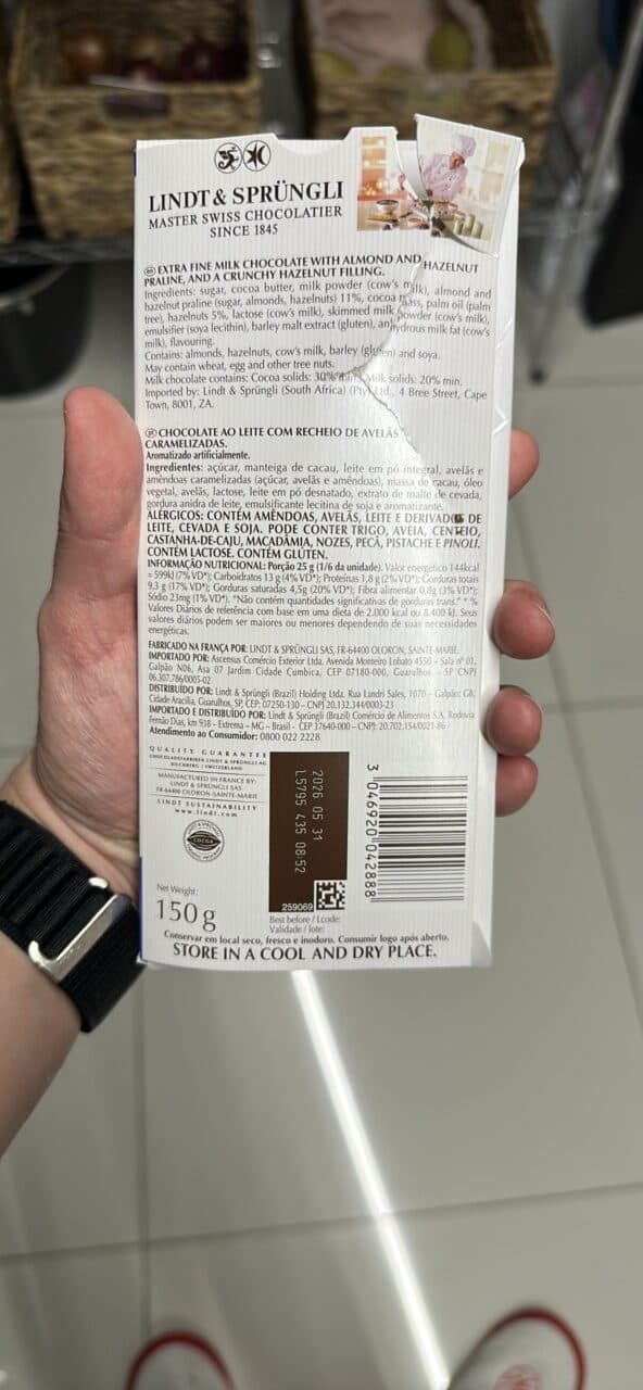 Lindt Milk Hazelnut packshot