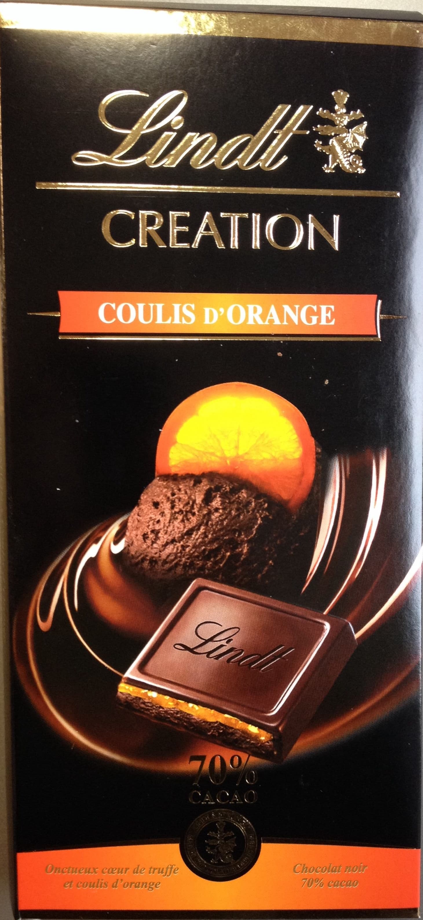 Lindt Création coulis d'orange packshot