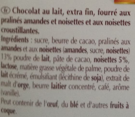 Lindt Rocher lait packshot