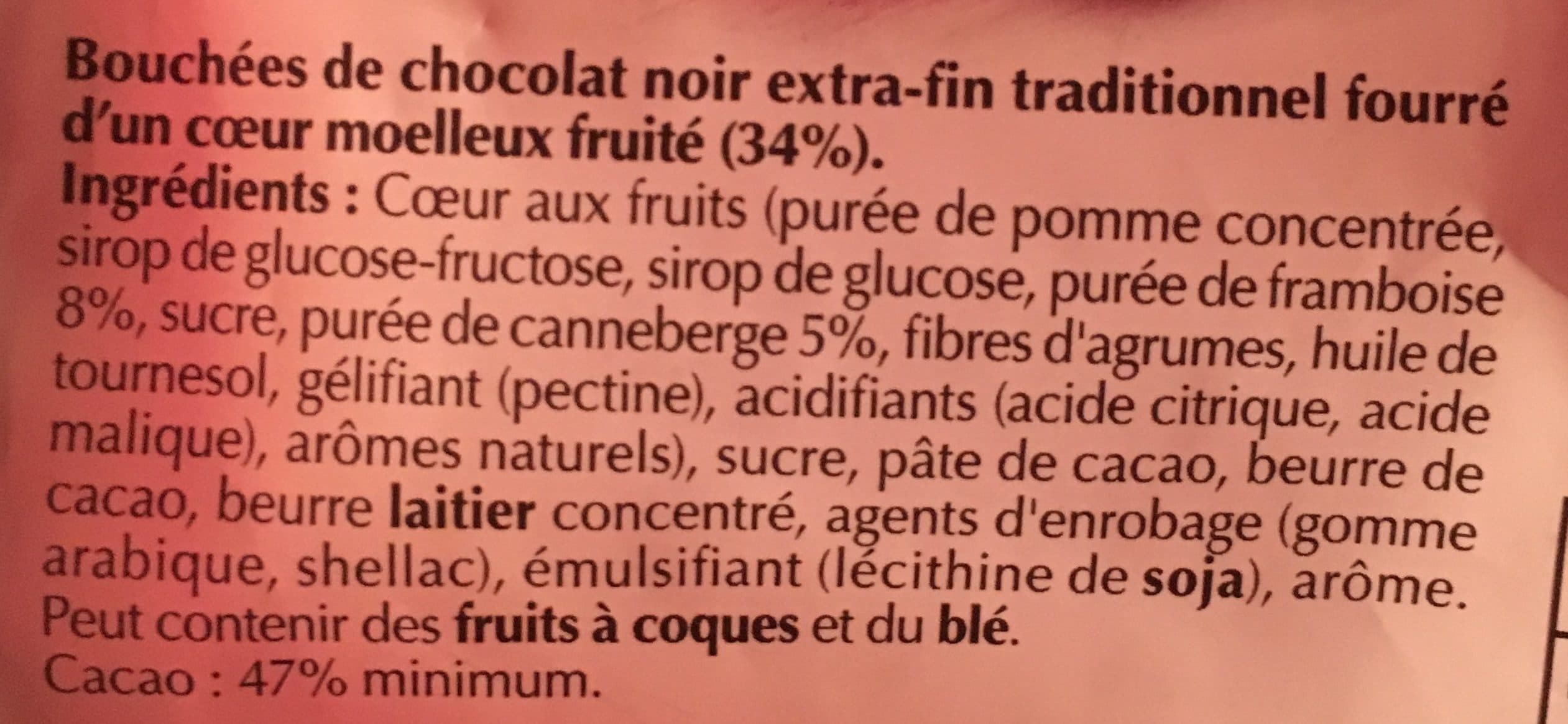 Lindt Sensation Fruit Bonbons chocolat noir framboise & ... le sachet de 250 g packshot