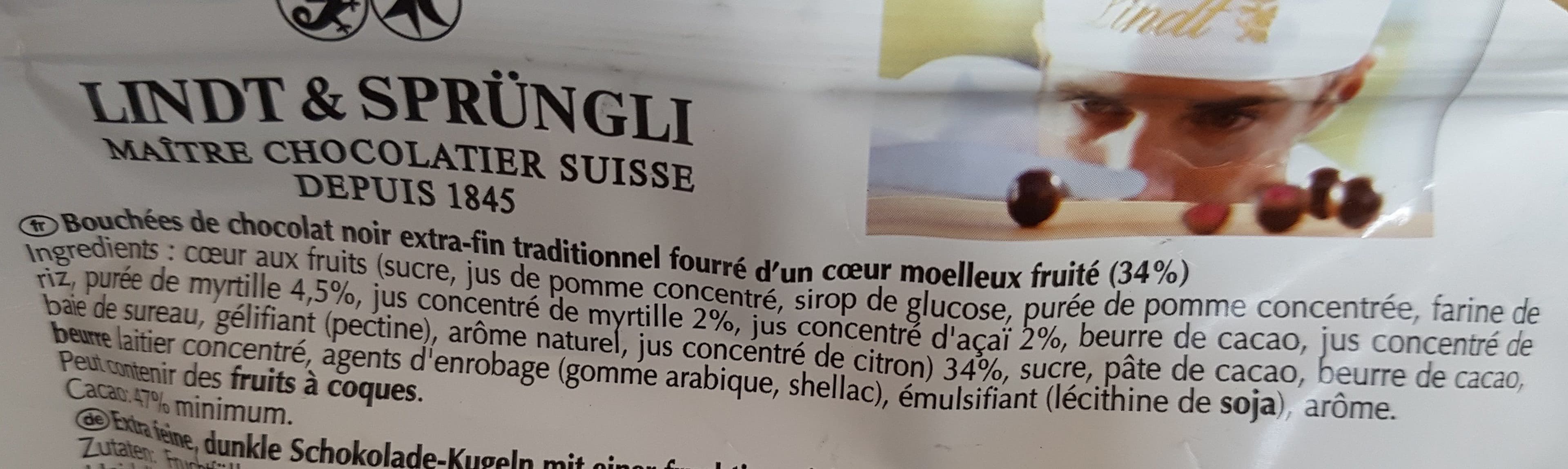 Lindt SENSATION FRUIT MYRTILLE & AÇAÏ packshot
