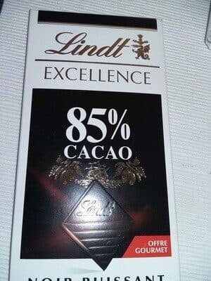 Lindt Excellence 85% Cacao Noir Puissant (offre gourmet) packshot