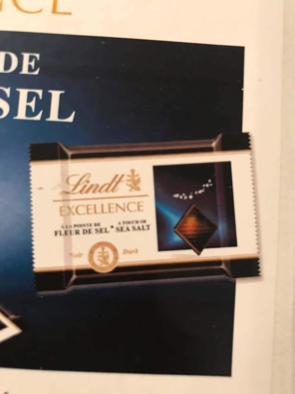Lindt Lindt noir excellent fleur de sel packshot