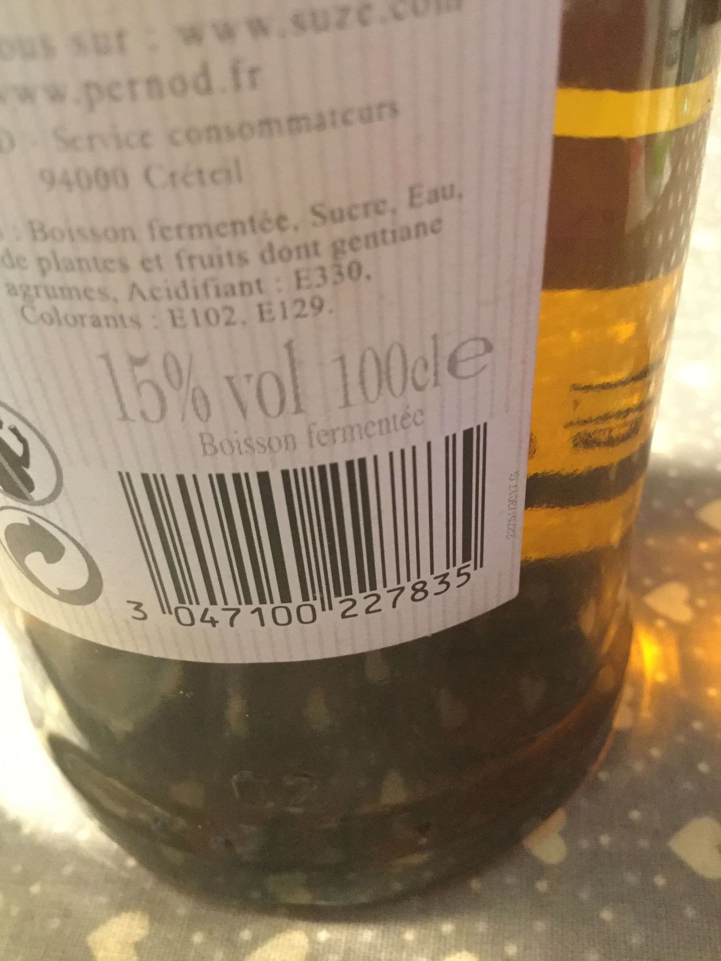 Pernod Suze Agrumes - Apéritif a Base De Vin - 1L - 15 % packshot