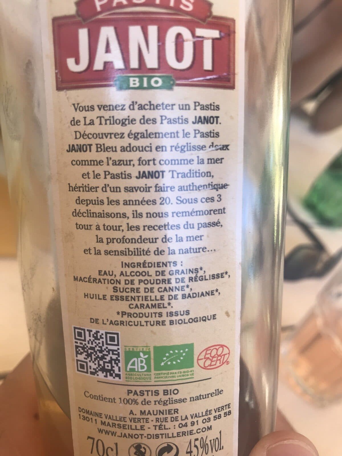 Open Food Facts Pastis Janot packshot