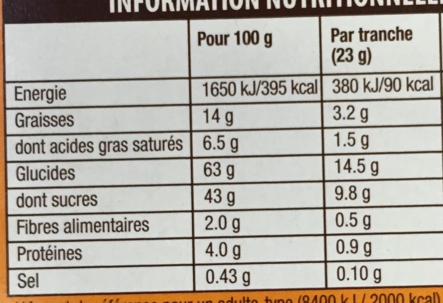 LU Cake Vandame aux fruits, tranché packshot