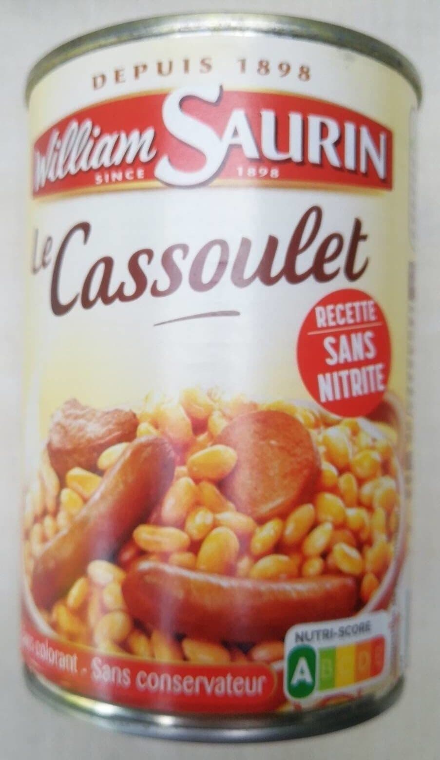 William Saurin Le Cassoulet recette sans nitrite packshot