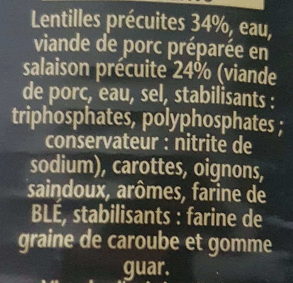 William Saurin Petit salé aux lentilles packshot