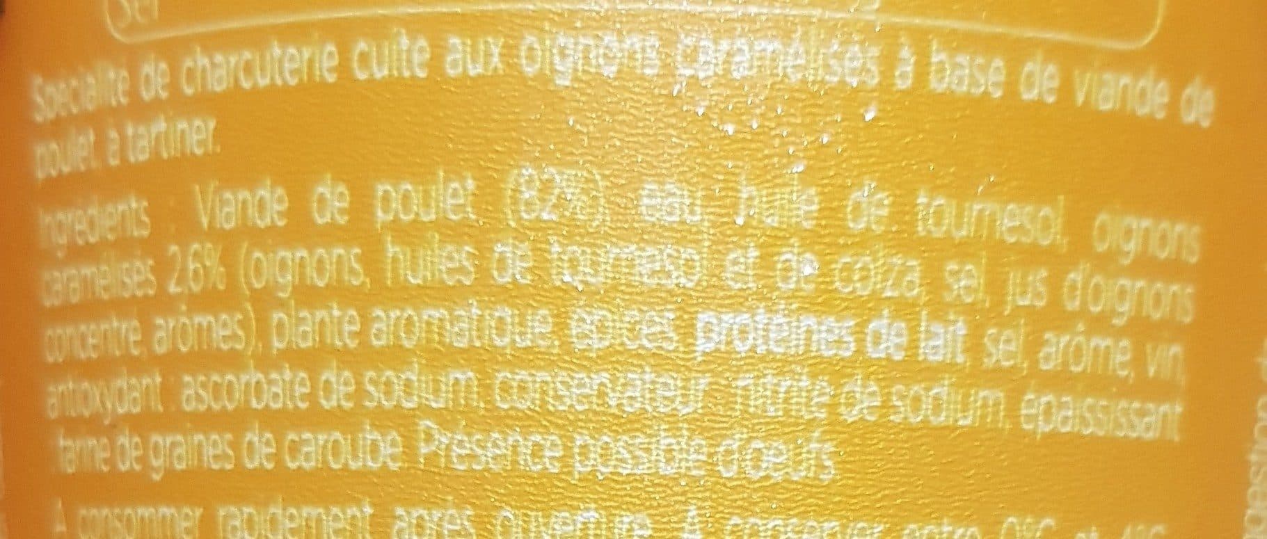 Open Food Facts les tartinés poulet packshot