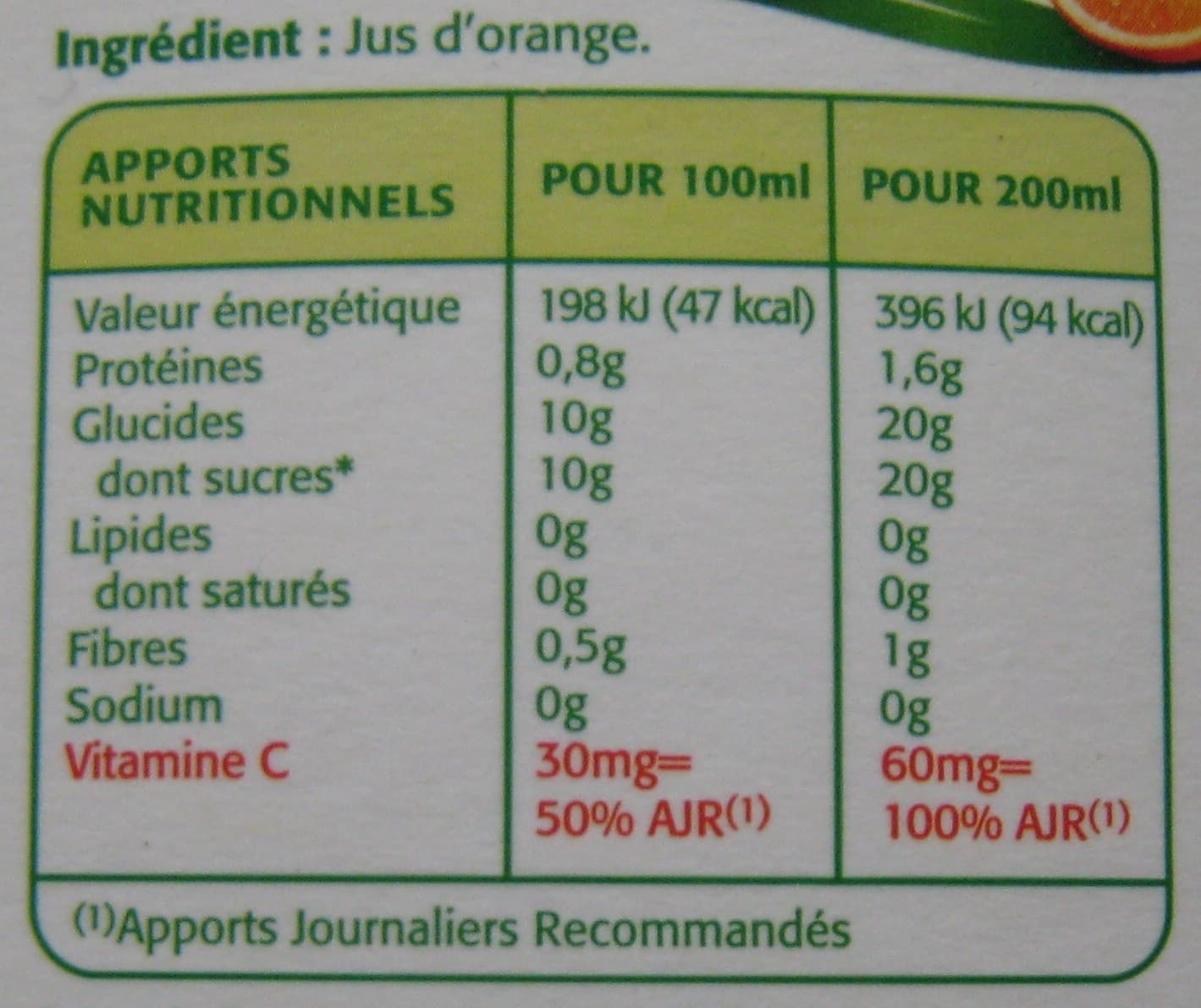 Tropicana Jus d'orange avec pulpe packshot