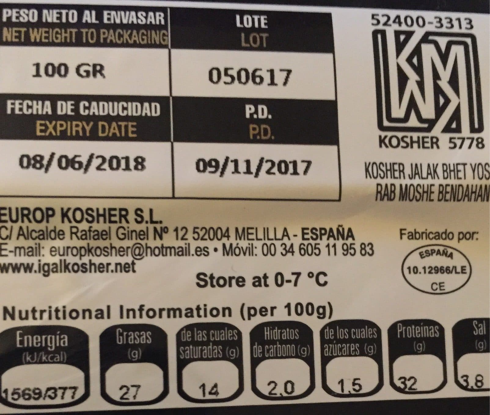 Kerets Chorizo de boeuf packshot