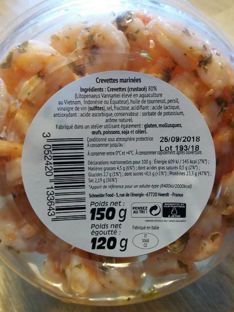 Baltic Crevettes marinées packshot