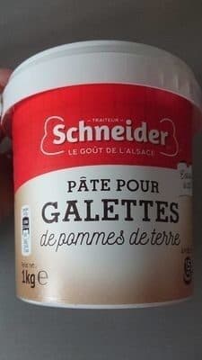 Schneider Pâte Pour Galettes De Pommes De Terre 1kg packshot