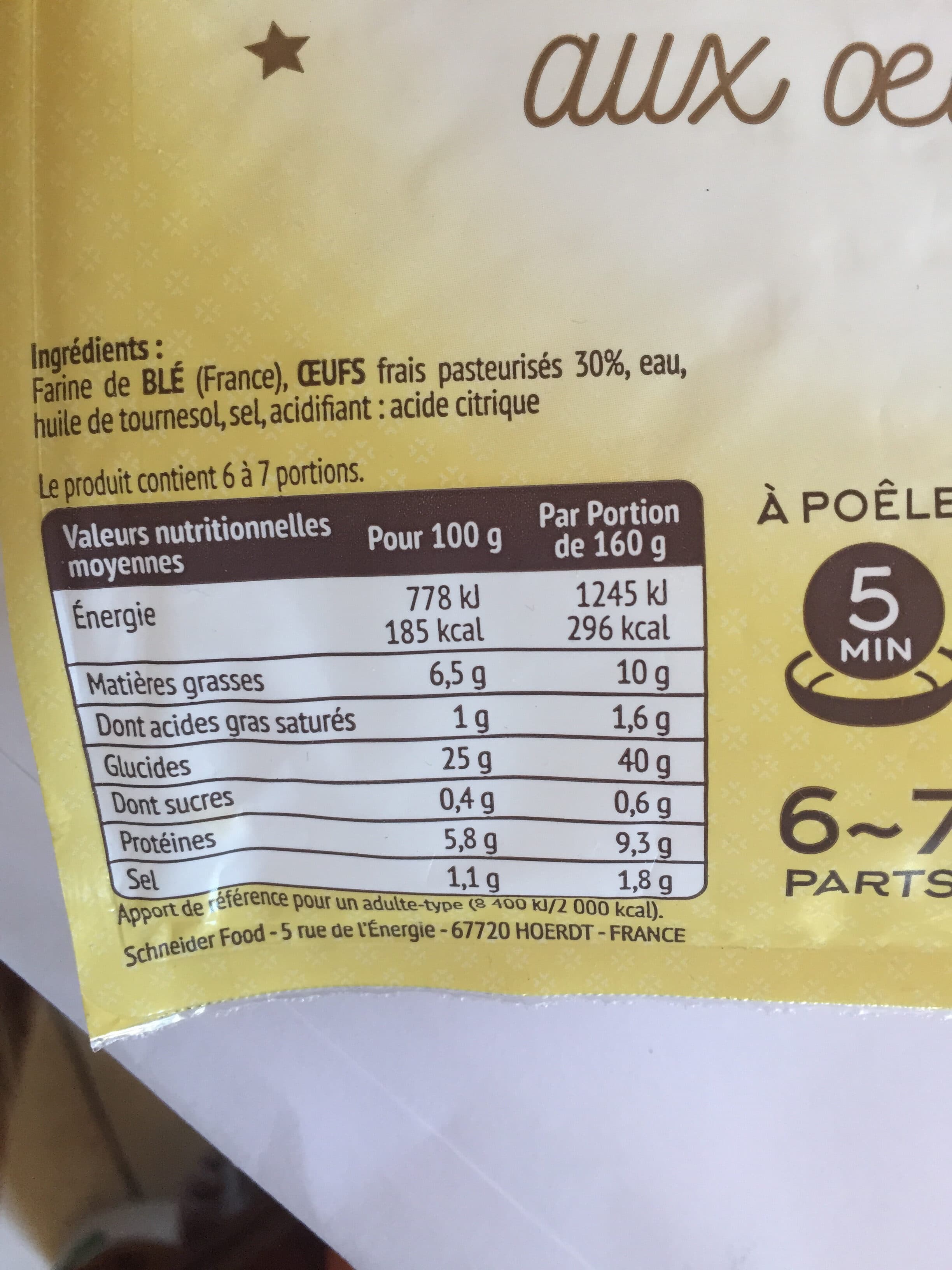 Schneider Spaetzle Aux Oeufs Schneider, packshot