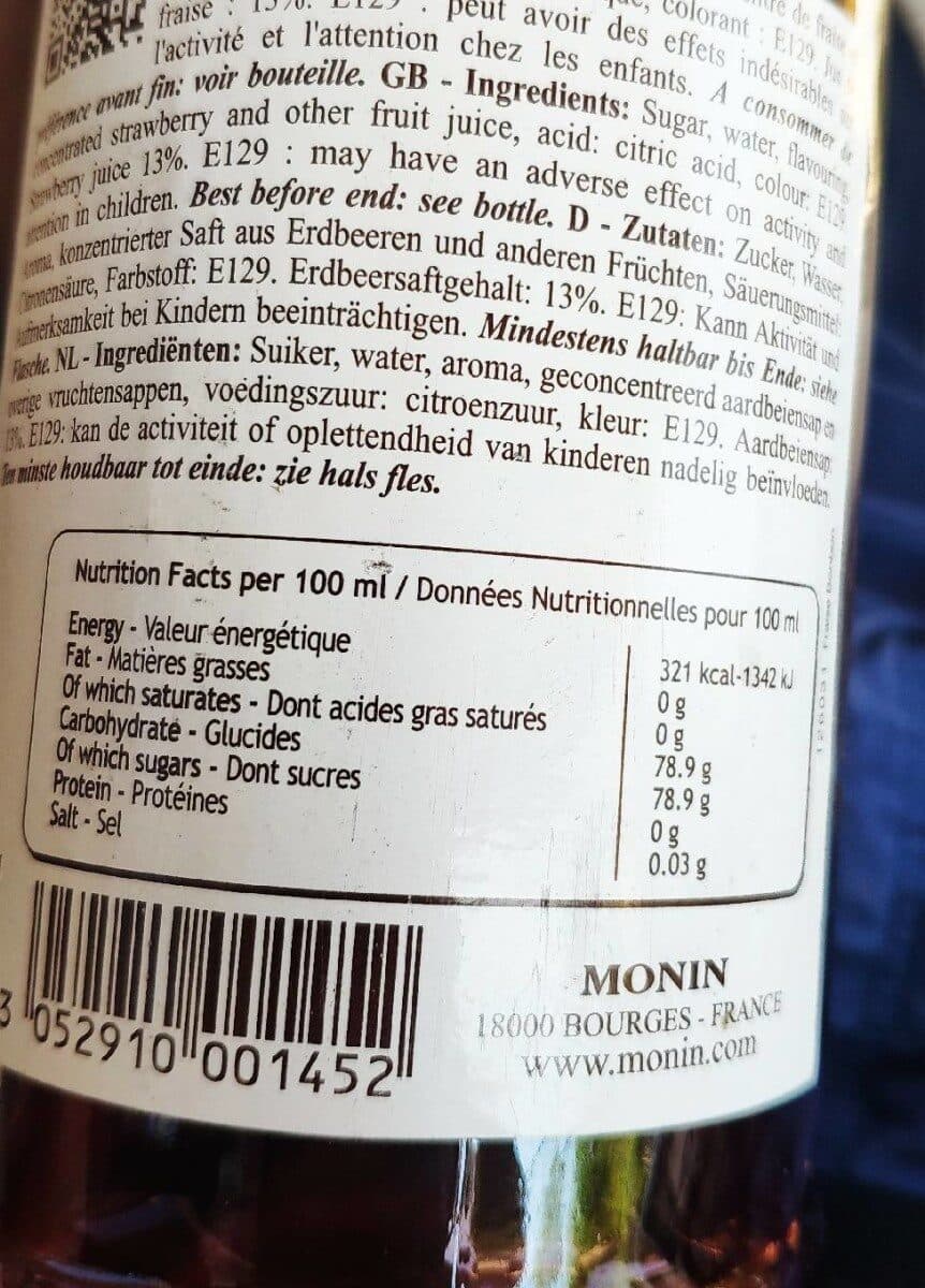 Monin Monin - Fraise Bonbon Syrup - 700ML packshot