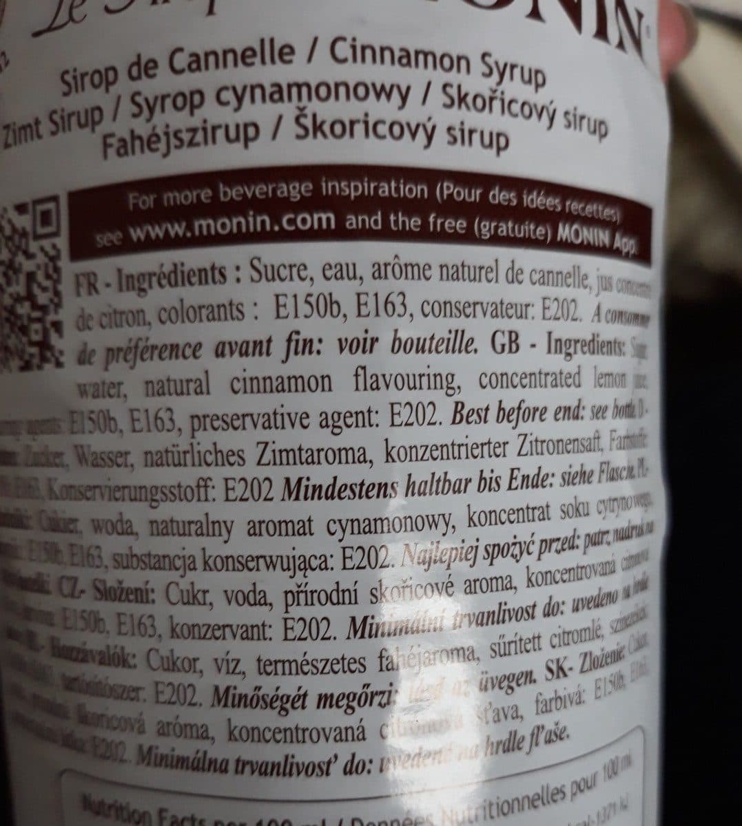 Monin Monin Syrups : Cinnamon packshot