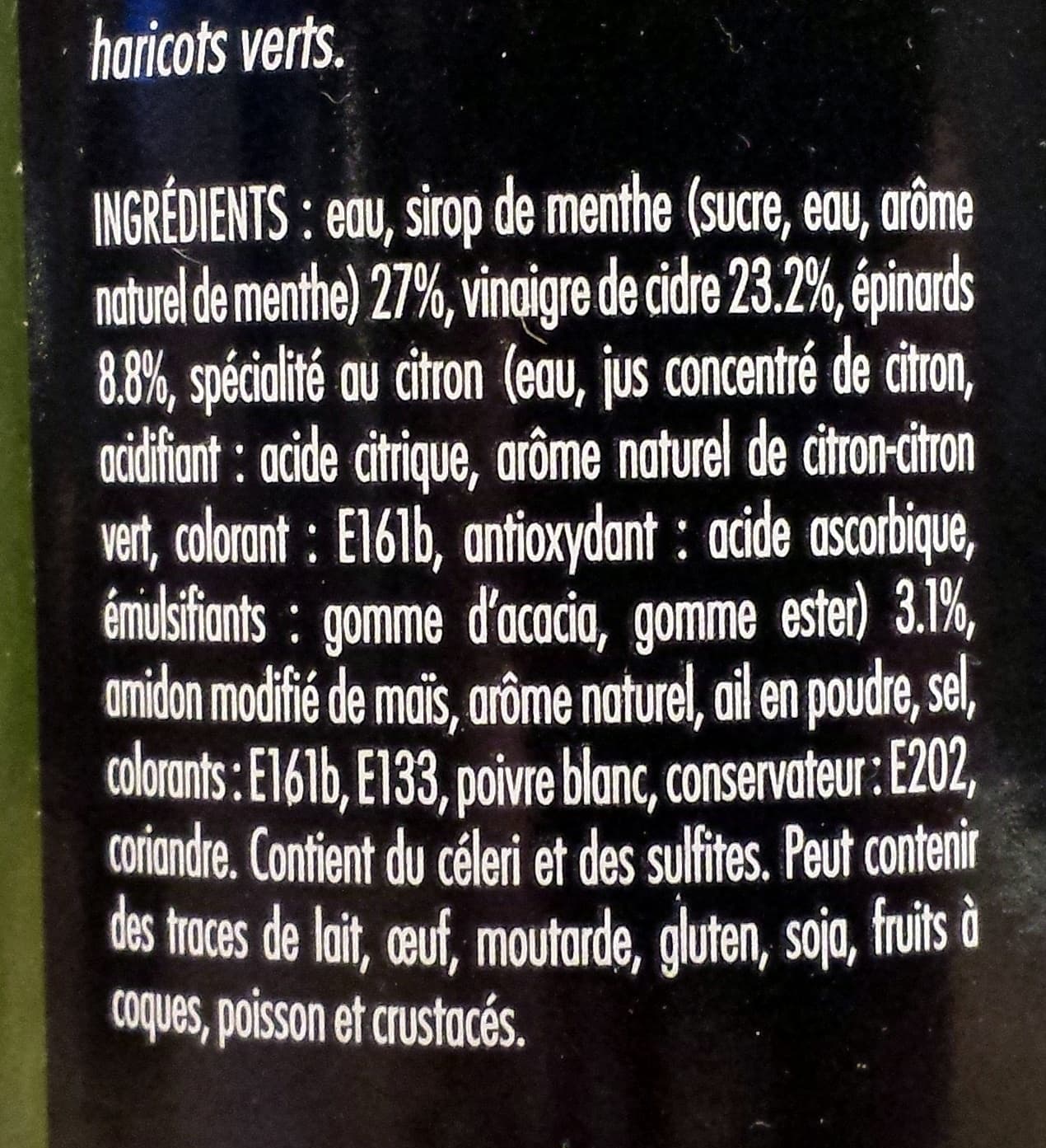Monin Les Jus Cuisinés épinard ail menthe packshot