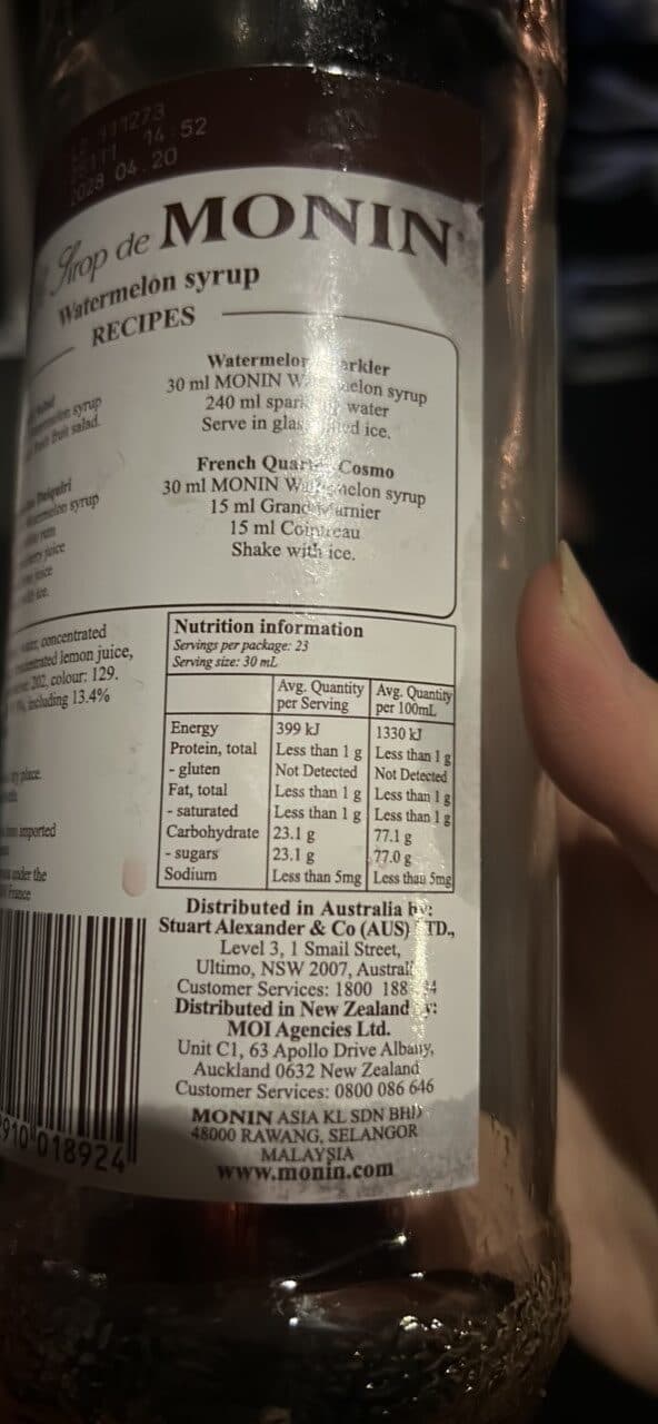 MONIN Watermelon Syrup packshot