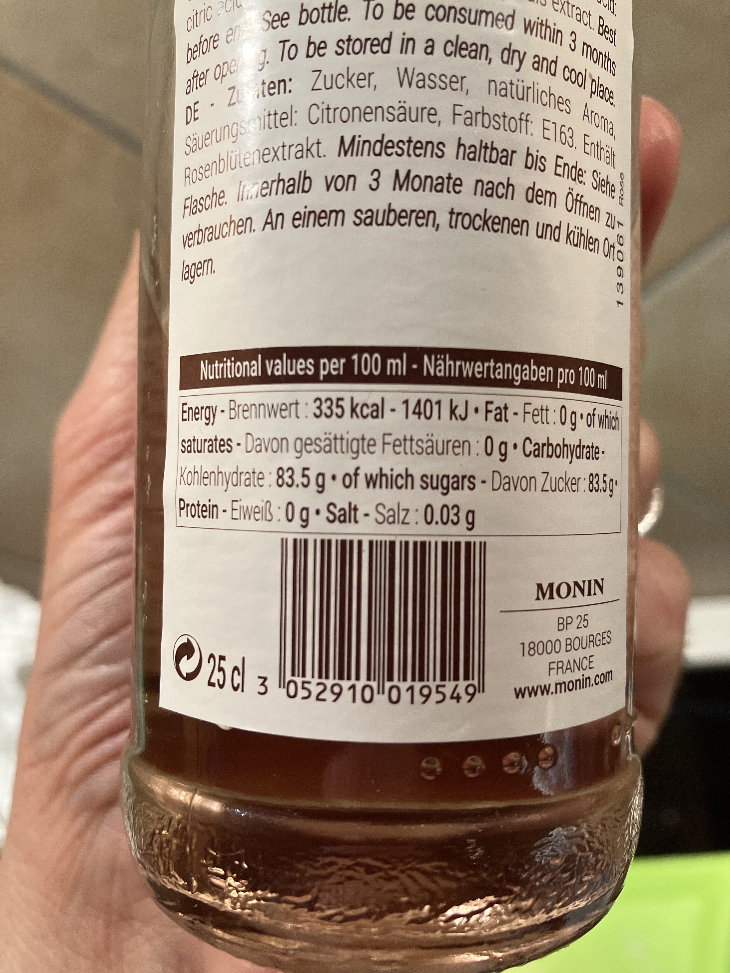 Monin Sirop De Rose packshot