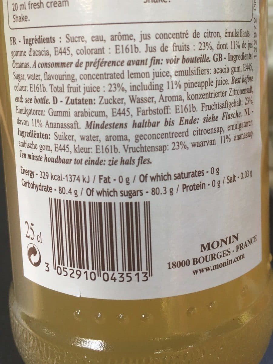 Monin Le sirop de Monin Pina-Colada packshot