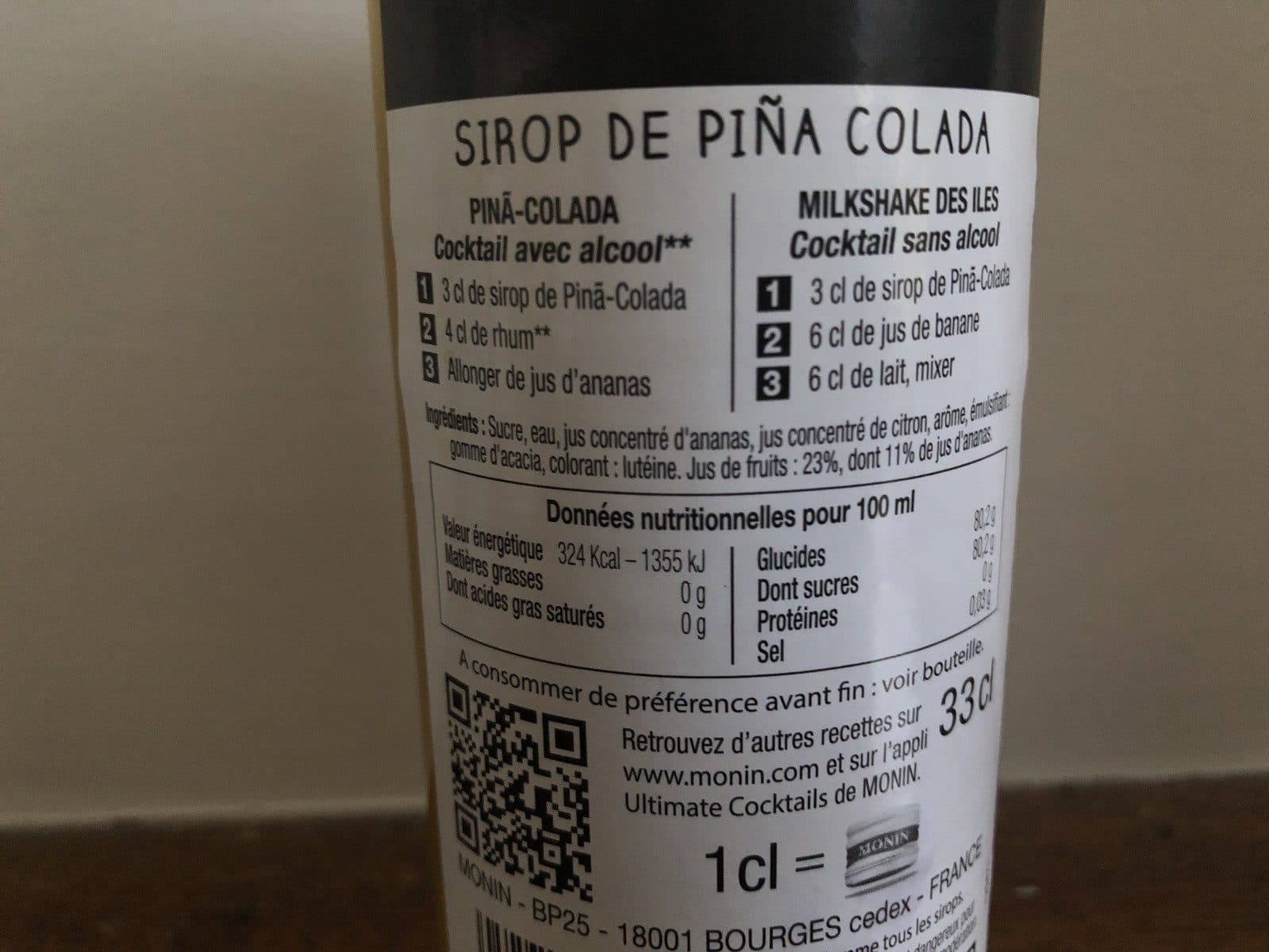 Monin Sirop Pina Colada packshot