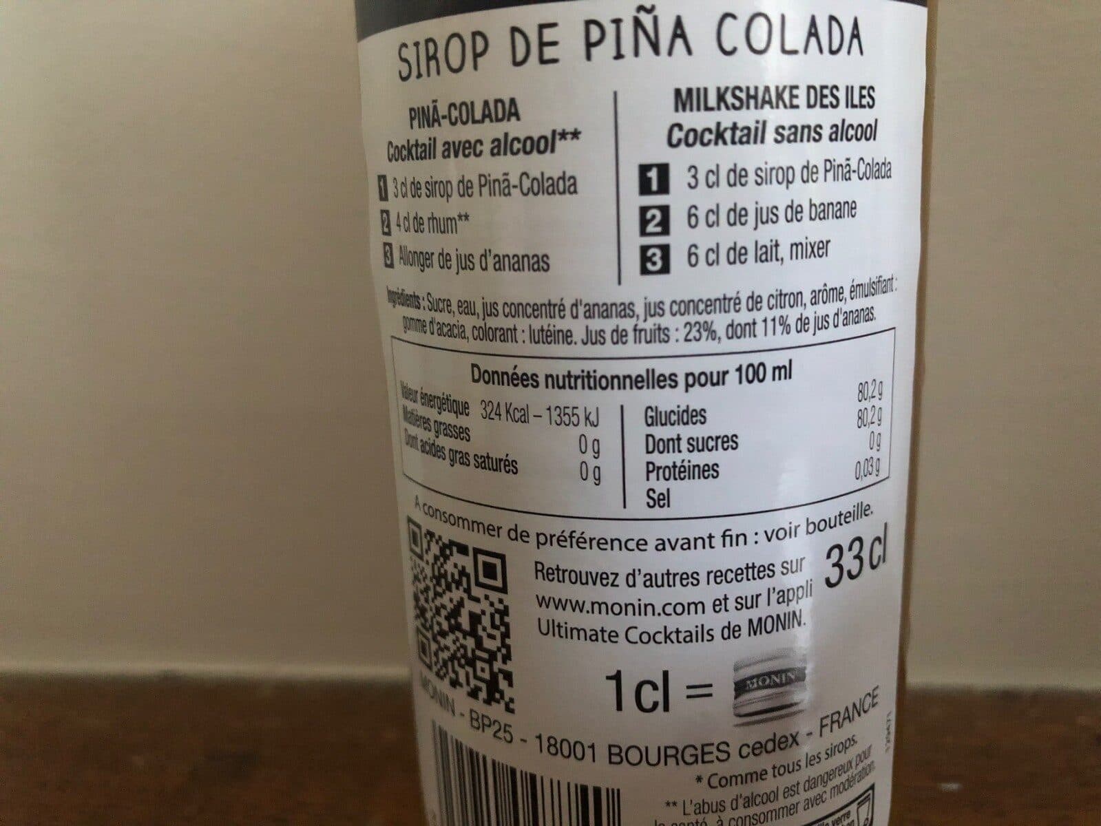 Monin Sirop Pina Colada packshot