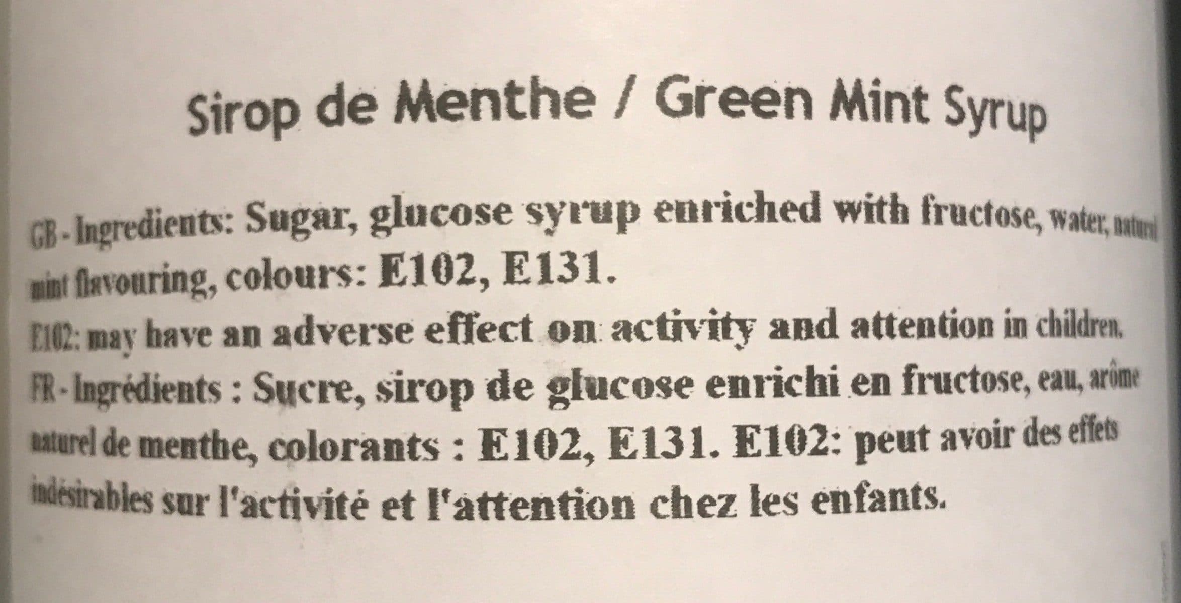 Monin Sirop de menthe packshot