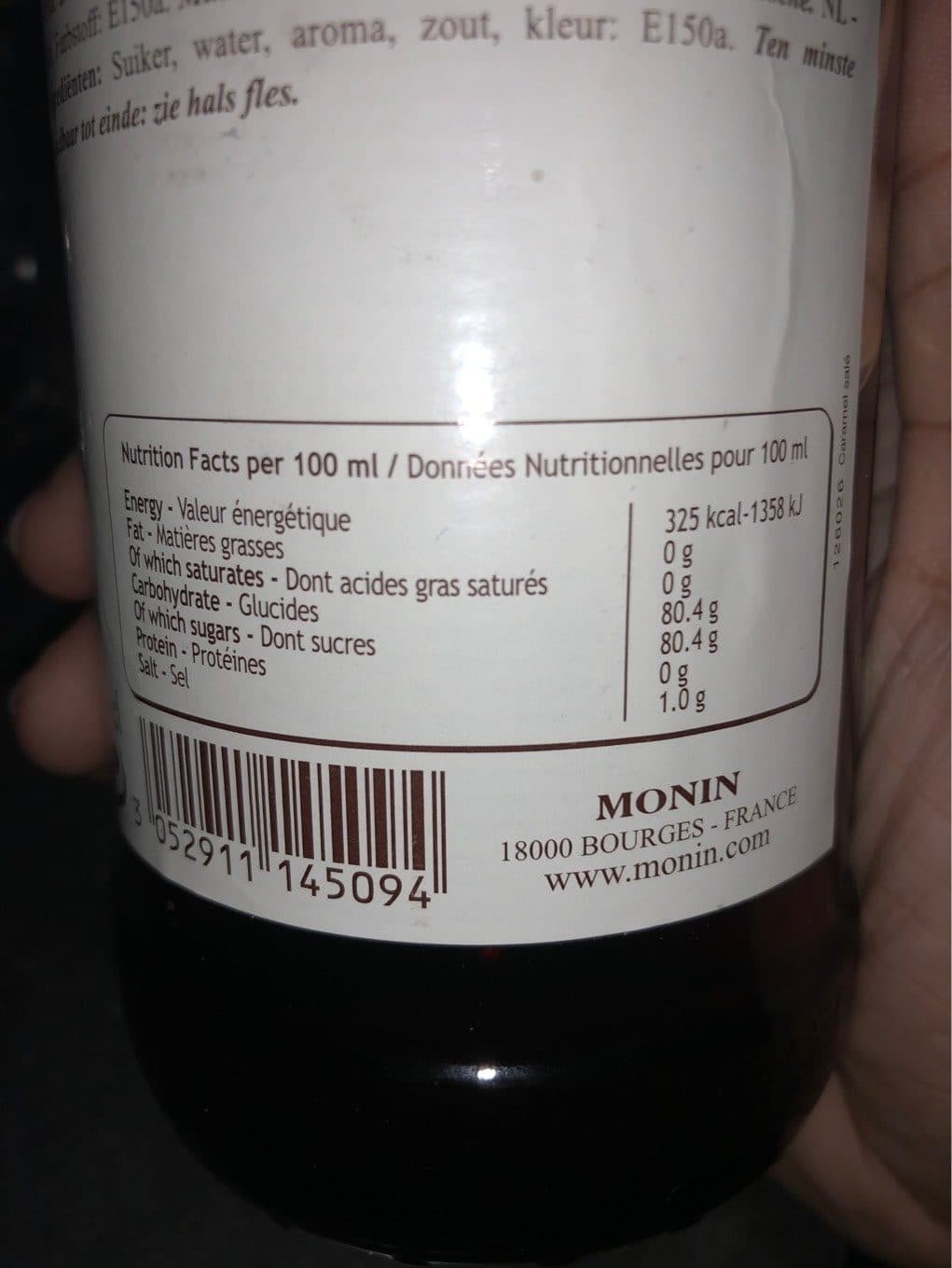 Monin Sirop Caramel Salé packshot