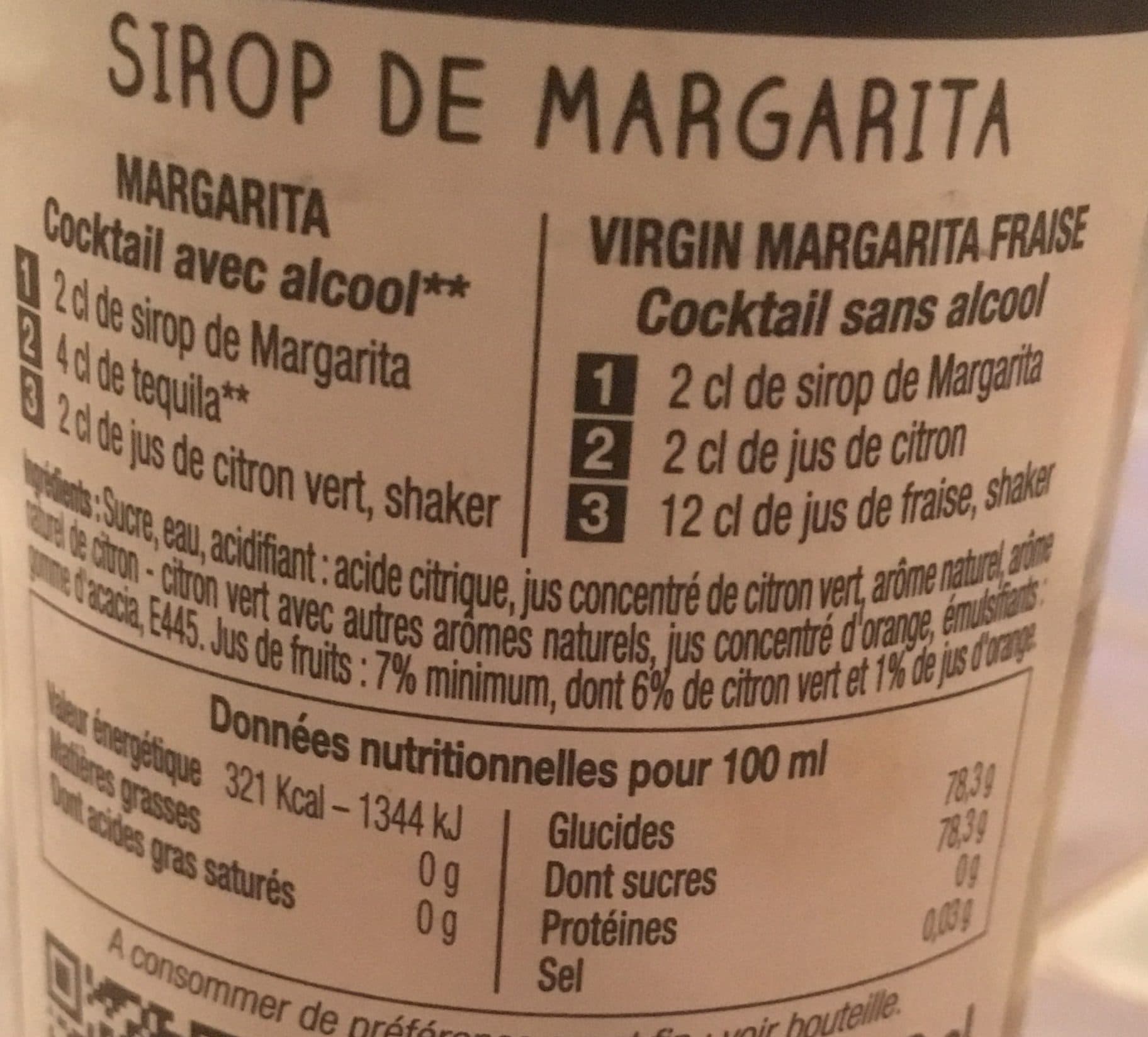 Monin Le sirop de monin margarita packshot