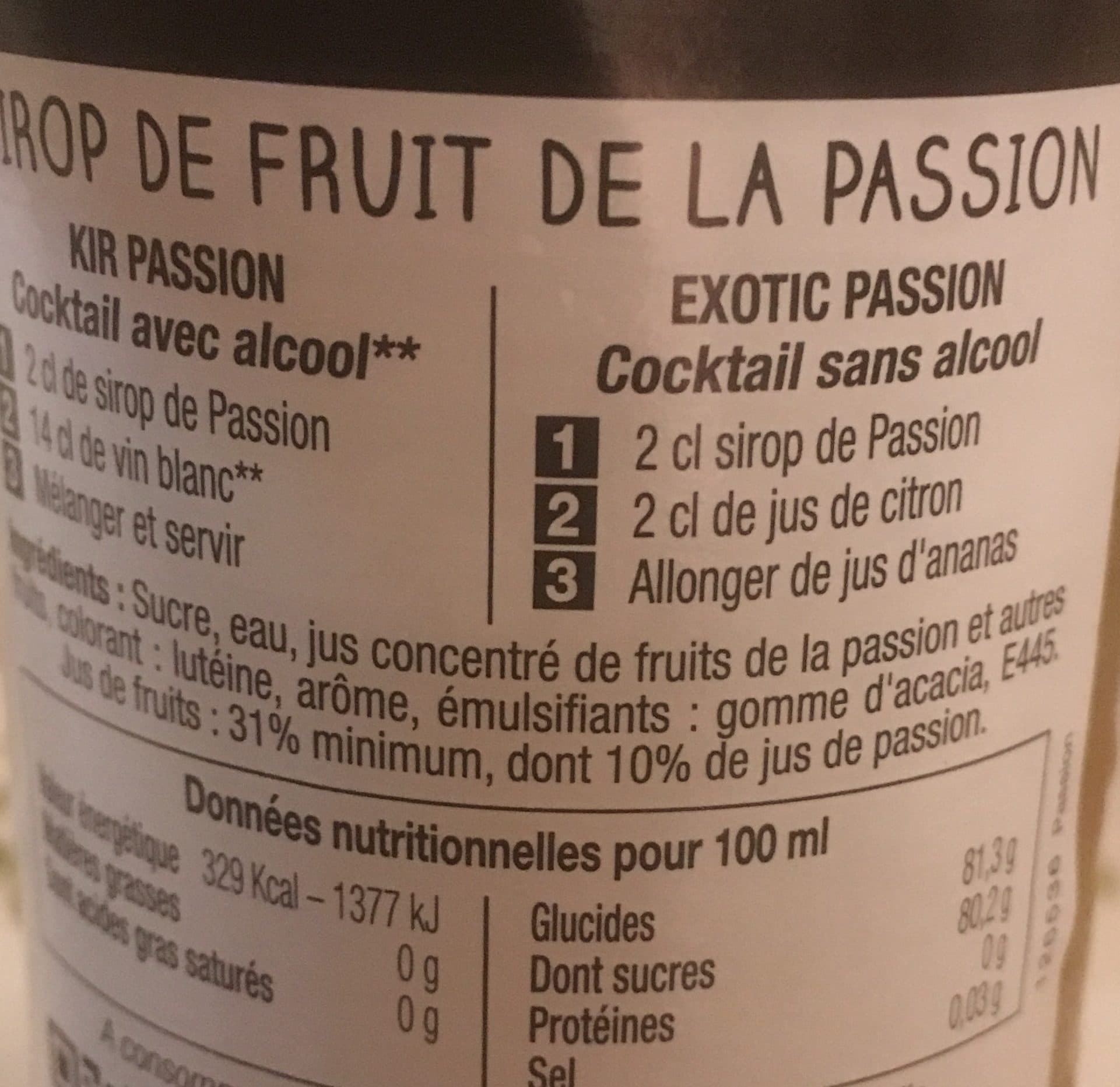 Monin Sirop fruit de la passion packshot