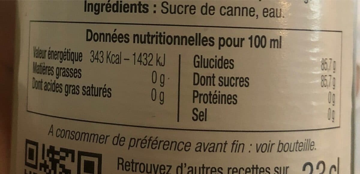Monin Sirop sucre de canne packshot